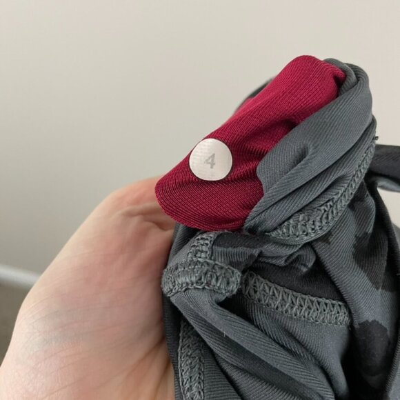 Lululemon High Times Pant Cherry Cheetah Dark Slate Black Leggings Size 4 - Picture 4 of 8